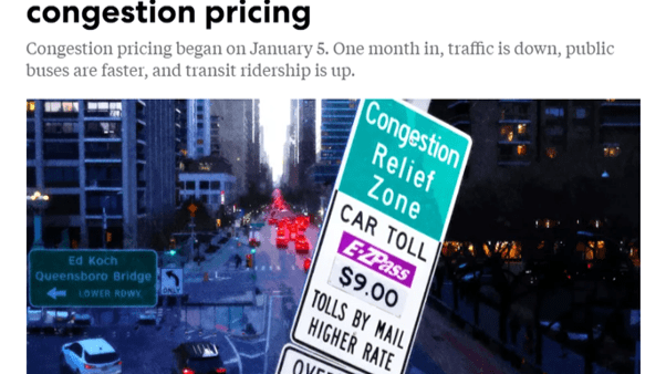 NYC congestion pricing scheme works